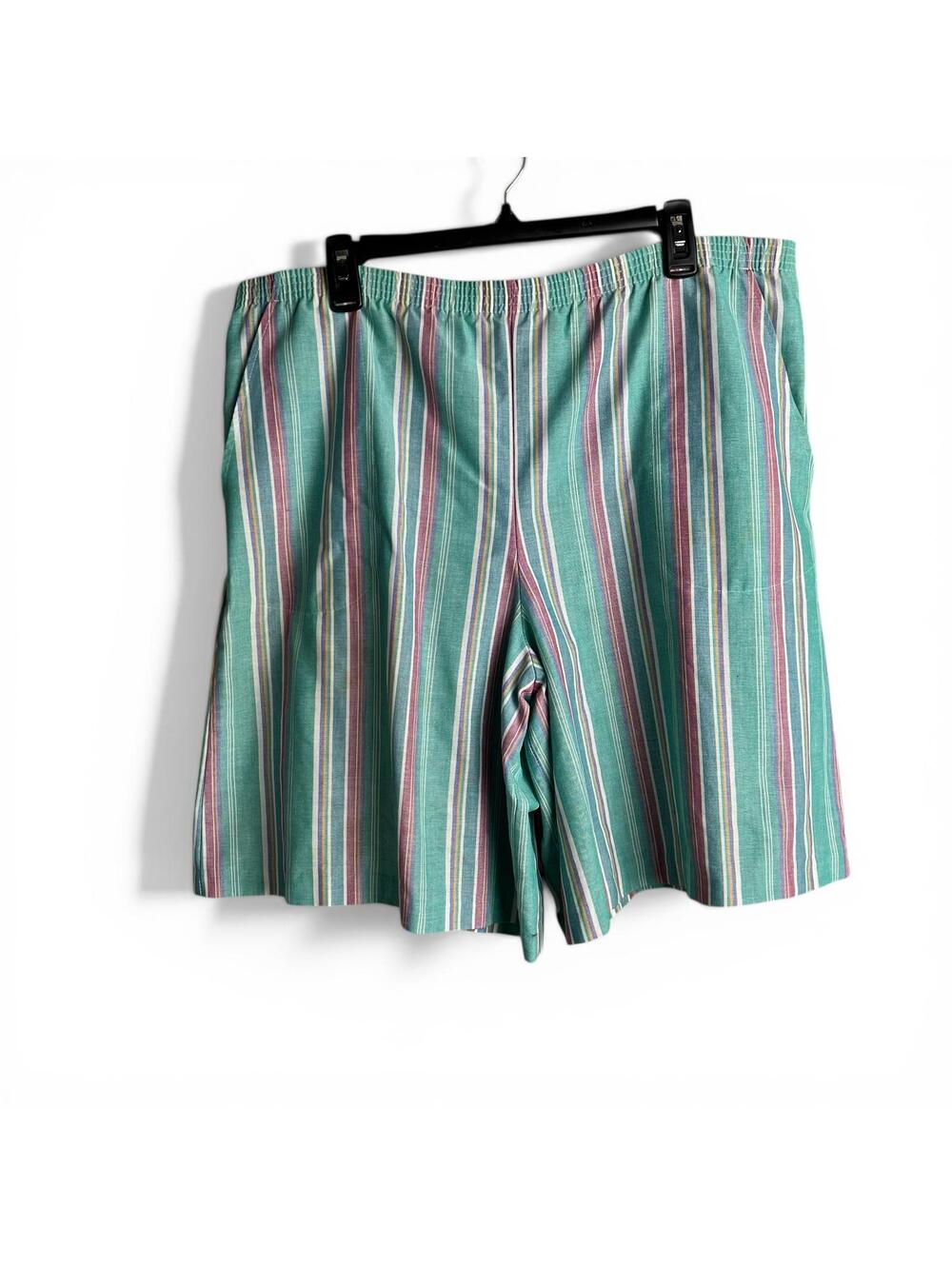 Vintage 90s Striped Elastic Waist Boxer Style Shorts